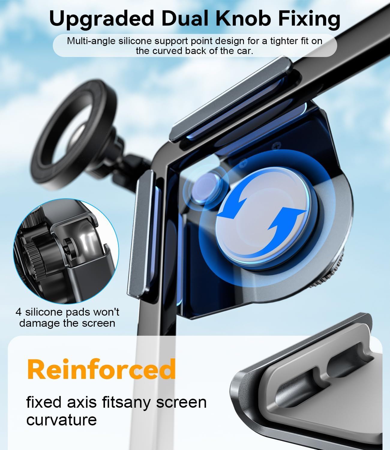 Cloudvalley for Tesla Phone Mount [Strongest Magnetic] Metal Car Mount for Model 3/Y/S/X, Liftable Design, No Glue Required, Compatible with Magsafe Iphone 16/15/14/13/12, Tesla Accessories image number 1