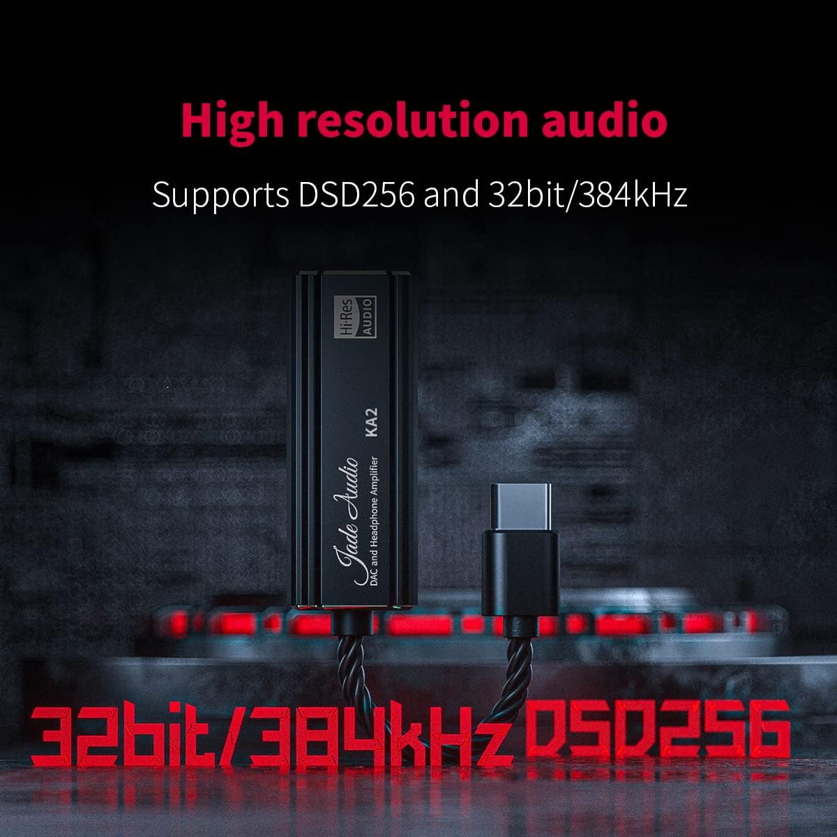 Fiio Jadeaudio KA2 Headphone Amps Tiny Amplifier USB DAC High Resolution Lossless Sound for Smartphone/Pc/Laptop/Tablet (USB Type C) image number 5