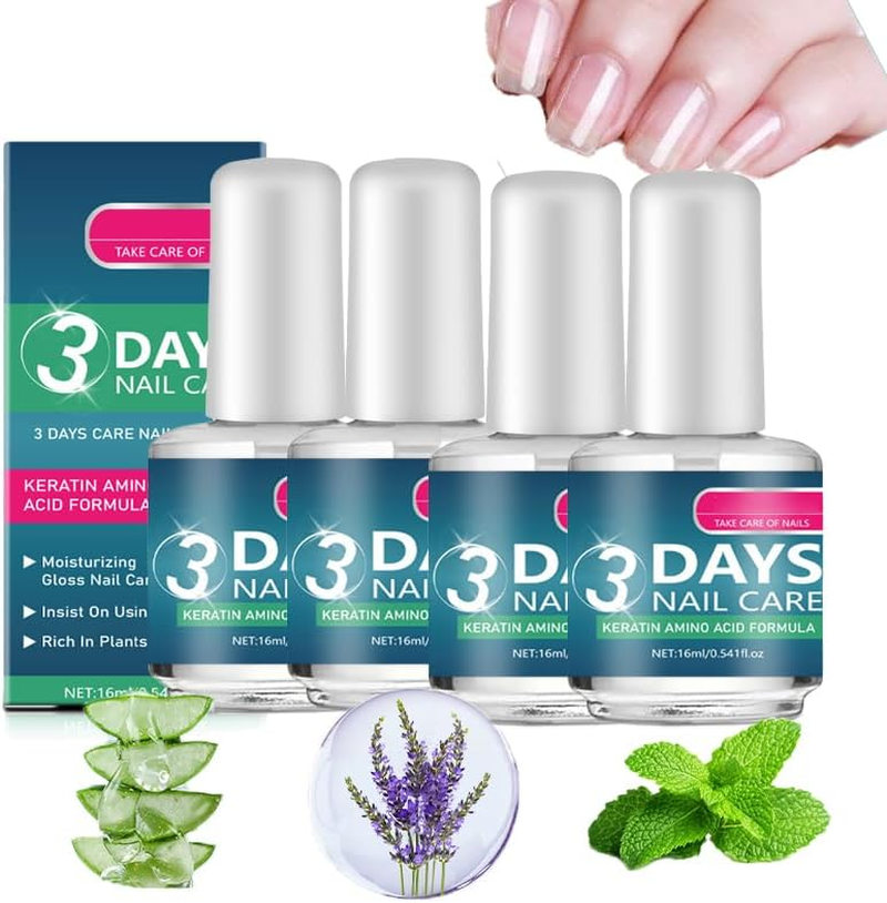 3 Day Nail Treatment, Nail Serum for and Strength, Nourishing Nail Nutrient Oil, Multi-Purpose Nail Repair, Moisturize Strengthen Brighten Nails Care, Nail Strengthener (2PCS)