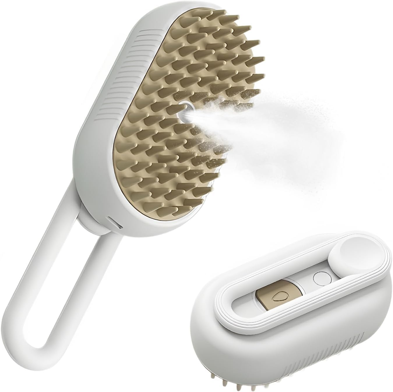 Steam Cat Brush Dog Brush, Detachable 3 in 1 Cat Steam Brush, Pet Grooming Brush with 360 Rotating Handle Easy Combing, Pet Brush to Hair Removal, Steam Cleaning, and Gentle Massage image number 5