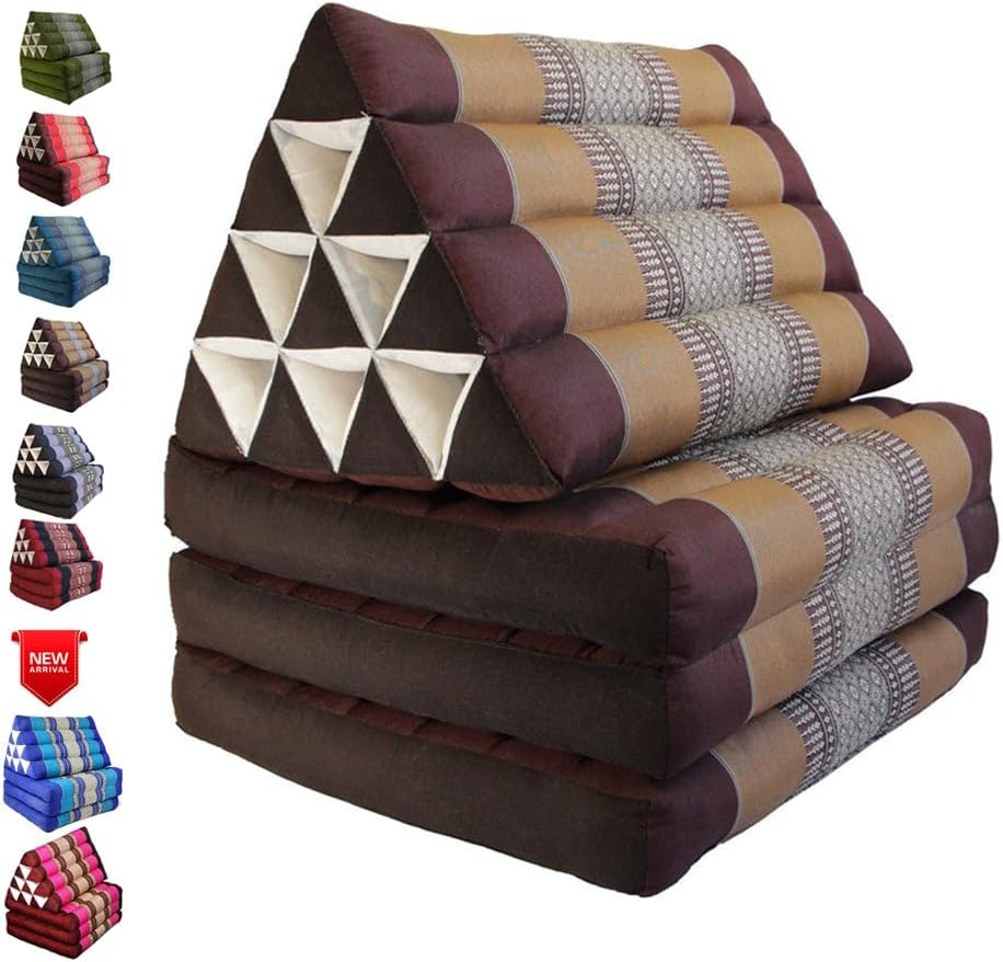 Mango Trees Thai Large Triangle Pillow 3 Fold Outdoor Mattress Cushion Best Gift 3FOLDS Day Bed image number 2