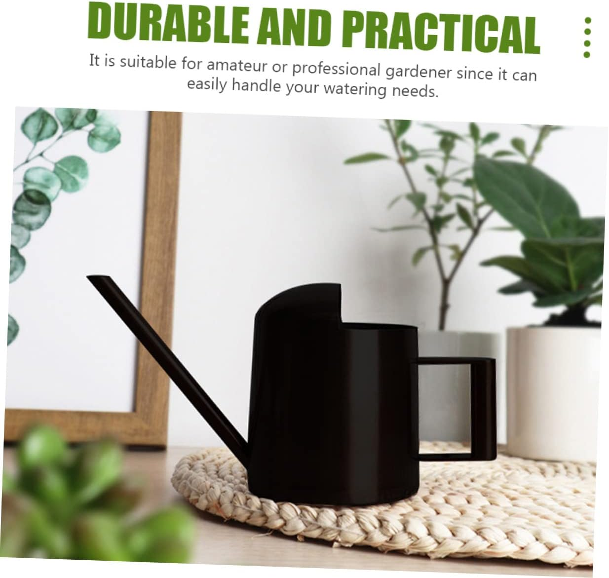 Watering Can Extendable Spout Plant Watering Device for Gardening Supplies - Brown image number 3