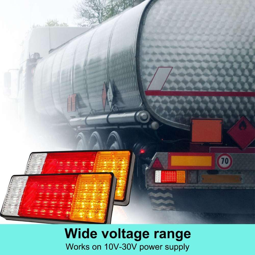 2X 44LED Trailer Ute Caravan Truck Stop Tail Lights Indicator Rear Lamp 10-30V image number 6
