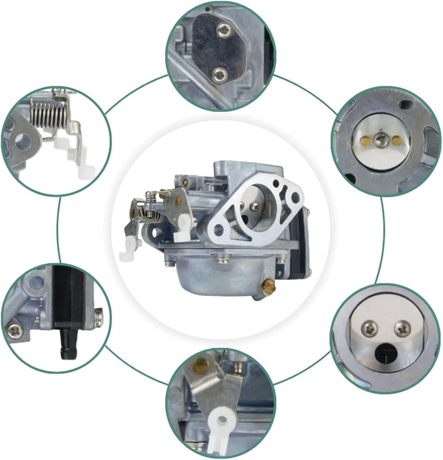 6G1-14301 Carburetor, Compatible for Yamaha 2Stroke 6HP 8HP Outboard Motor - 6G1-14301-00, 6G1-14301-01, 6N0-14301-10, 6N0-14301-20 image number 5