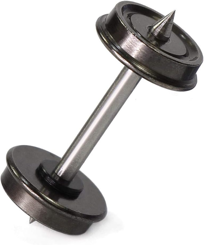 24Pcs HO Scale 1:87 33'' Metal Wheels for Model Train DC Wheel Set New C8725 image number 6