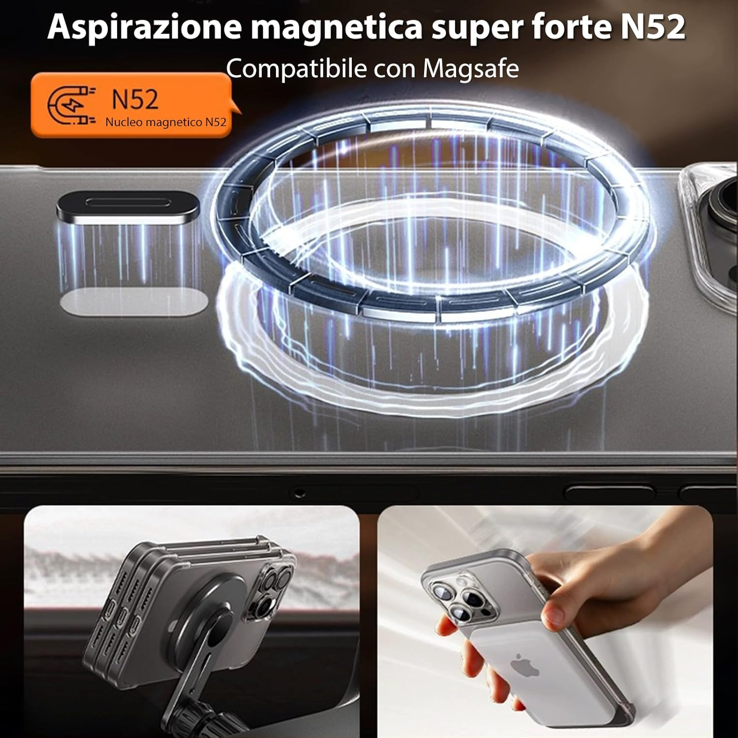 Iphone 13 Pro Case for Magsafe, No Transparent Edge, with Camera Lens Protector(Feel of Bare Metal) Magnetic Slim Protective Case for Iphone 13 Pro Cover 6.1 Inch