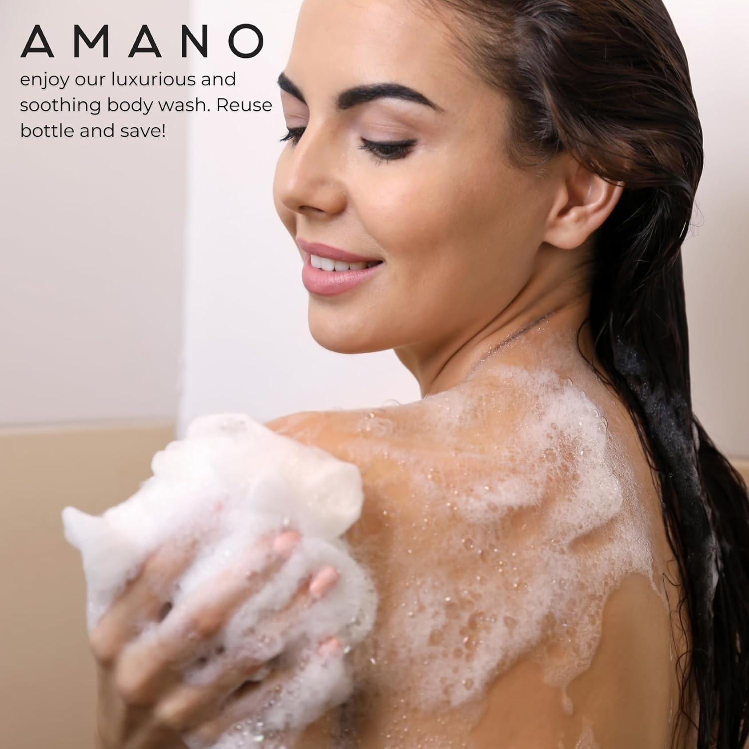 Amano Beauty Crystal Starter Kit &ndash; Luxury Foaming Cleanser with Reusable Bottle, Vegan, Sulfate-Free, Paraben-Free, Phthalate-Free &ndash; Glowing, Smoother Skin in 30 Days image number 4