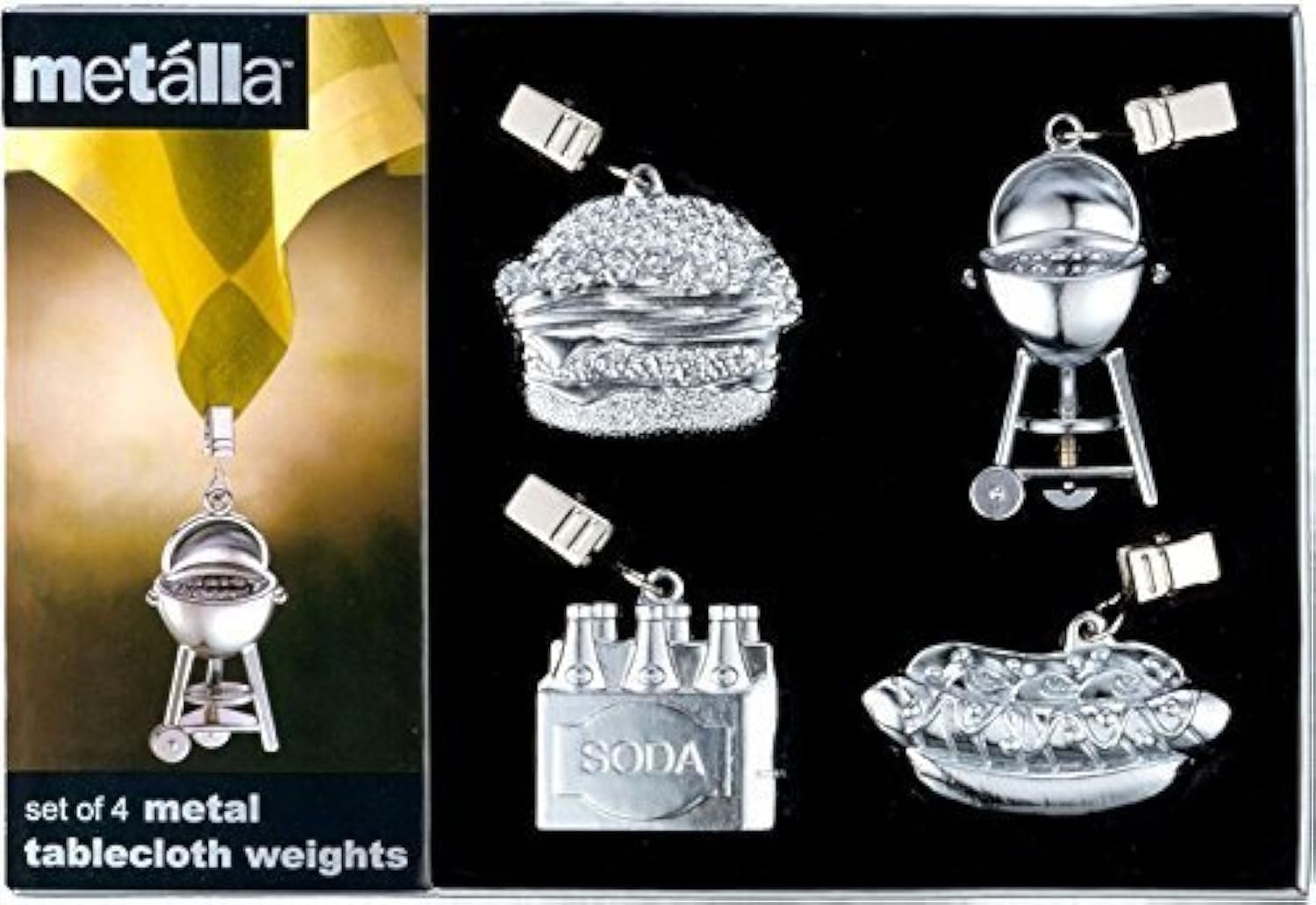 Prodyne TW-10-G Metal Grapes Tablecloth Weights, Silver image number 1