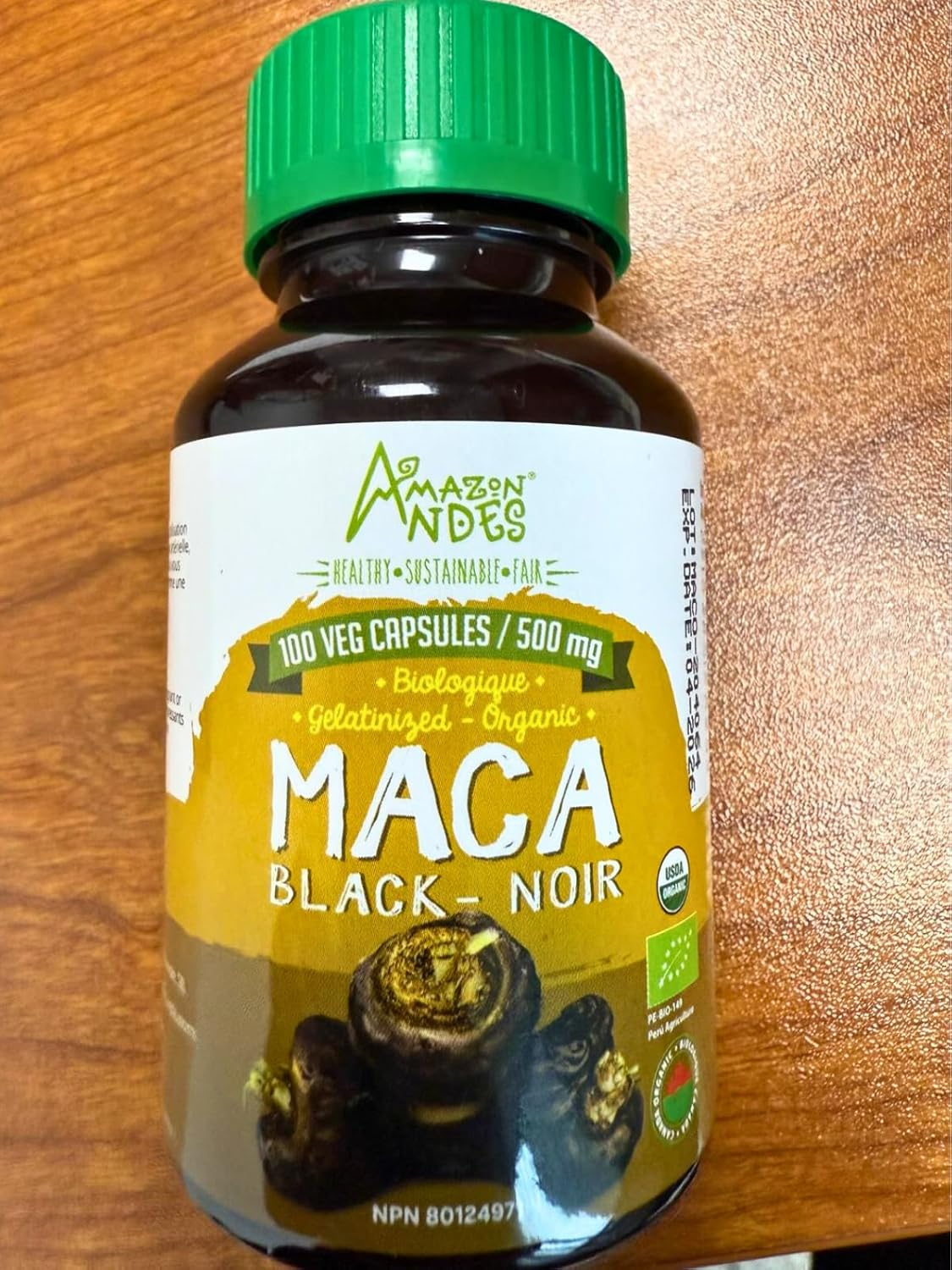 Black Maca Root Capsules Organic for Men | 1500Mg per Serving | 100 Vegan Capsules | Peruvian Supplement for Energy, Stamina & Vitality | Non-Gmo, Gluten Free, Gelatinized | Amazon Andes image number 3