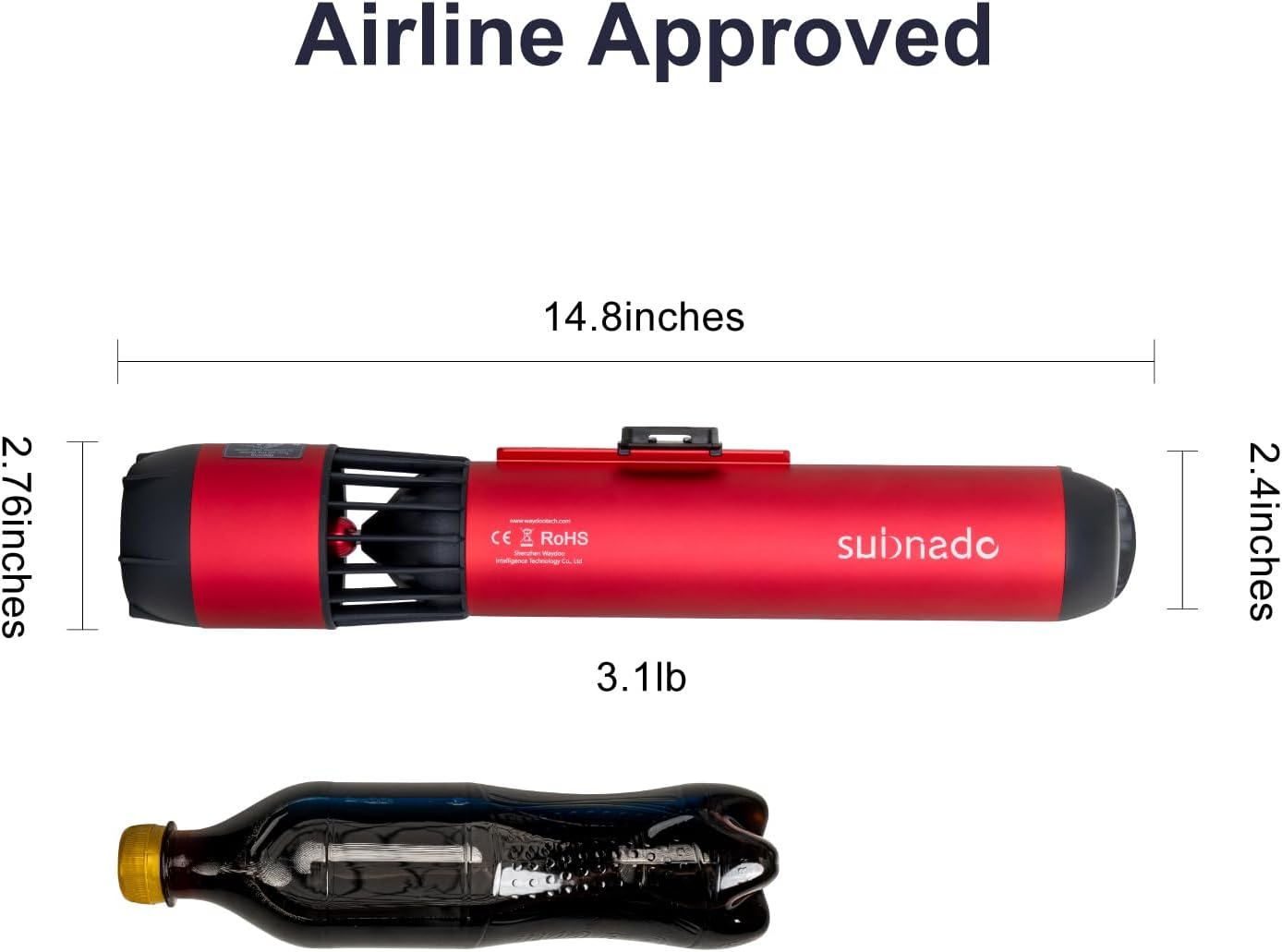 Waydoo Subnado Underwater Scooter, Thumb Controlling Sea Scooter for SUP Paddle Board, Suitable for Pool, Diving, and Snorkeling, Compact and Portable Water Scooter for Adults and Kids image number 4