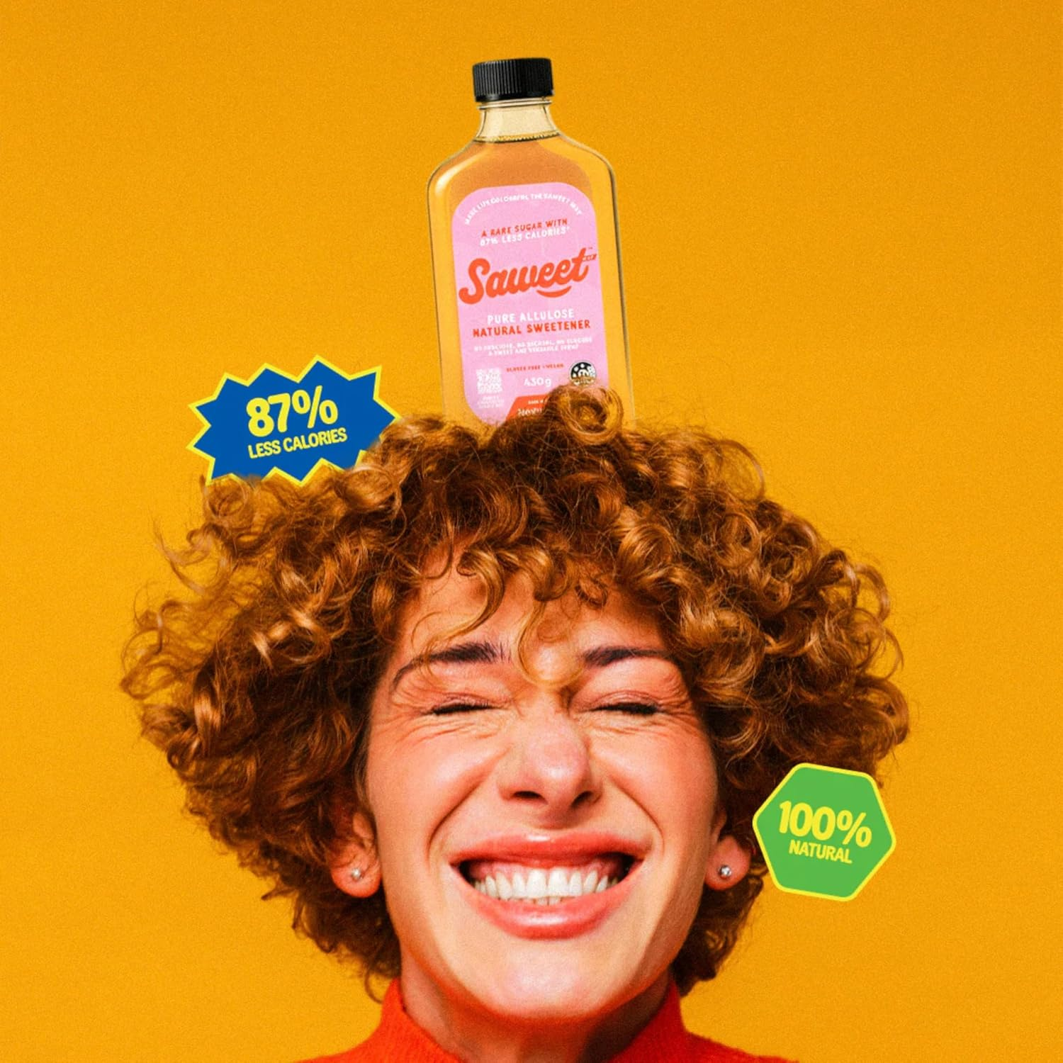 Saweetway Pure Allulose Syrup | 1 X 430G Bottle | Low Calorie Coffee Sweetener/Syrup Substitute for Pancakes, Smoothies Etc. Keto & Diabetic Diet Suitable, Vegan & Gluten Free | 87% Less Calories image number 3