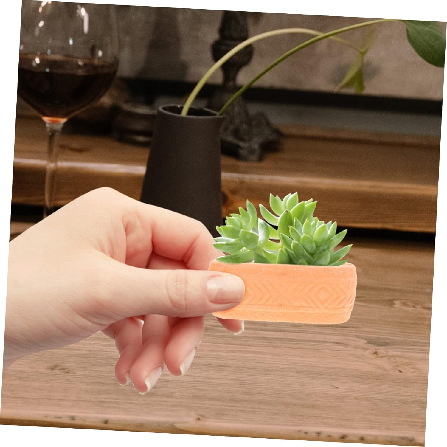 12Pcs Vintage Small Ceramic Plant Nursery Pot for Succulent for Indoor Planting and Garden Supply Ceramic Pots for Plants image number 6