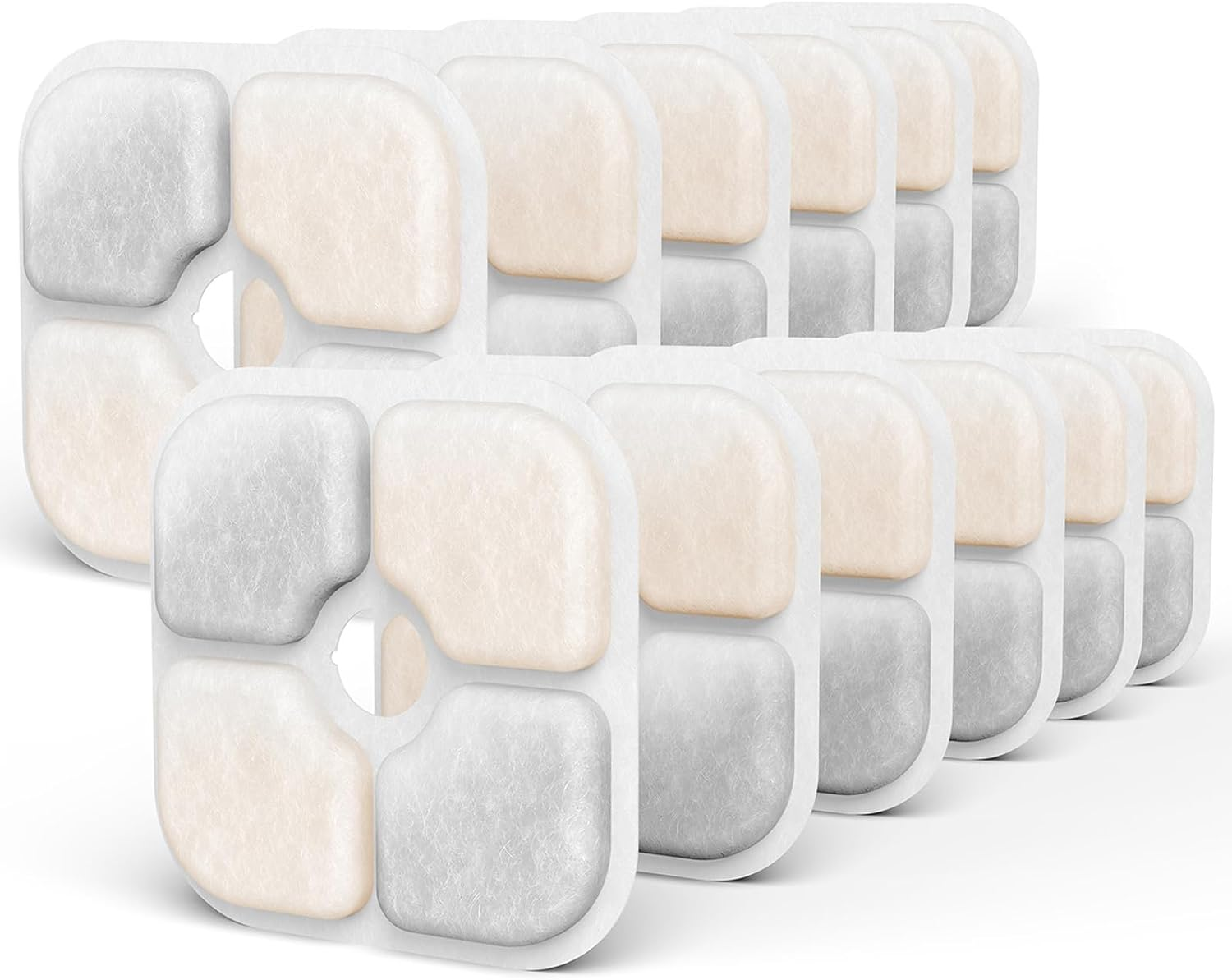 SAMANIJA 12-Pack Cat Water Fountain Filters, Compatible with Catit PIXI Pet Fountain Keep Your Cat Healthy and Hydrated image number 1