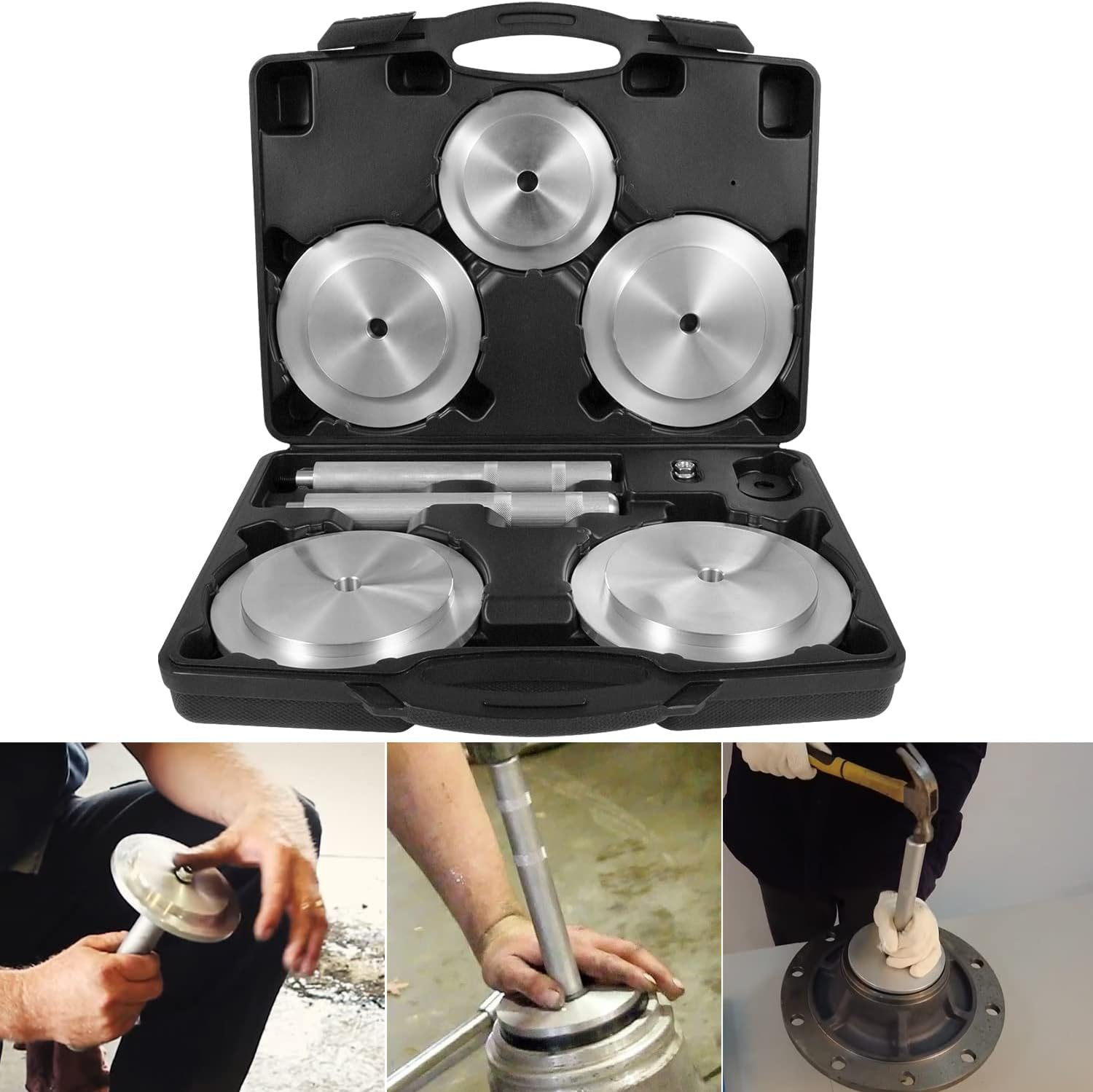 Yoursme 61850 Truck Hub Seal Installer Kit Compatible with Size Seals for Class 7 and Class 8 Trucks Trailers and Some Medium Duty Trucks 5PCS