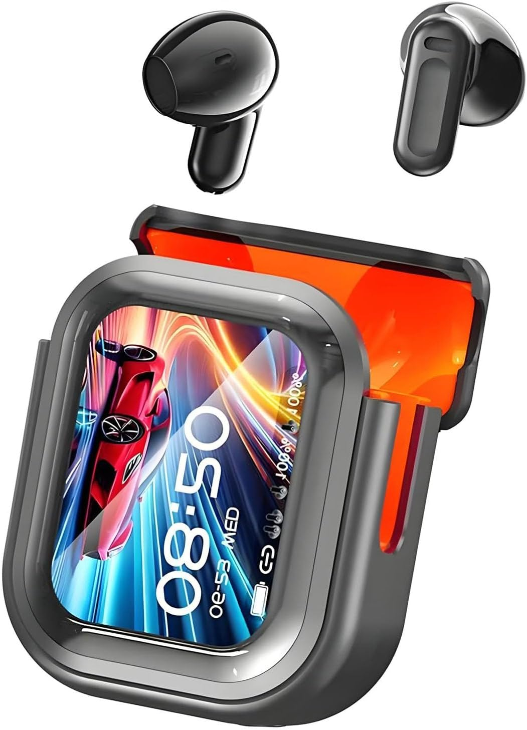 NE20 AI Translator Earbuds V6.0, 140 Languages Two-Way Translation, LCD Touch, HD Stereo, IPX6 Waterproof for Travel/Business (Black)