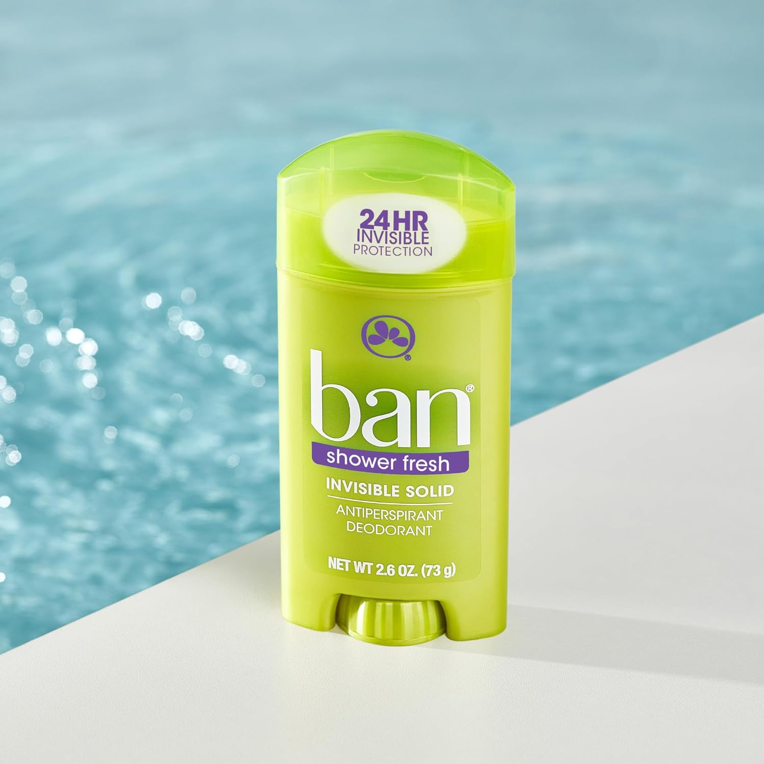 Ban Antiperspirant Deodorant Invisible Solid Shower Fresh 2.6-Ounce (Pack of 4)