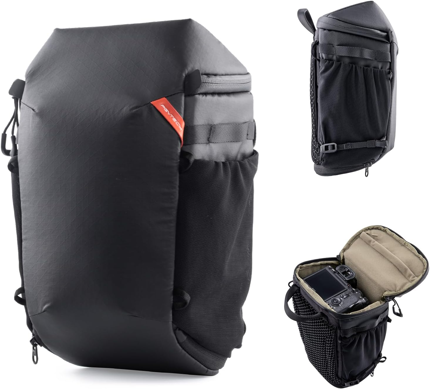 PGYTECH Camera Top Loader, Dslr/Slr/Mirrorless Cameras and Lenses with Adjustable Shoulder Strap, Expandable Organizing Pockets for Nikon/Canon/Sony Mirrorless Cameras, Waterproof image number 2