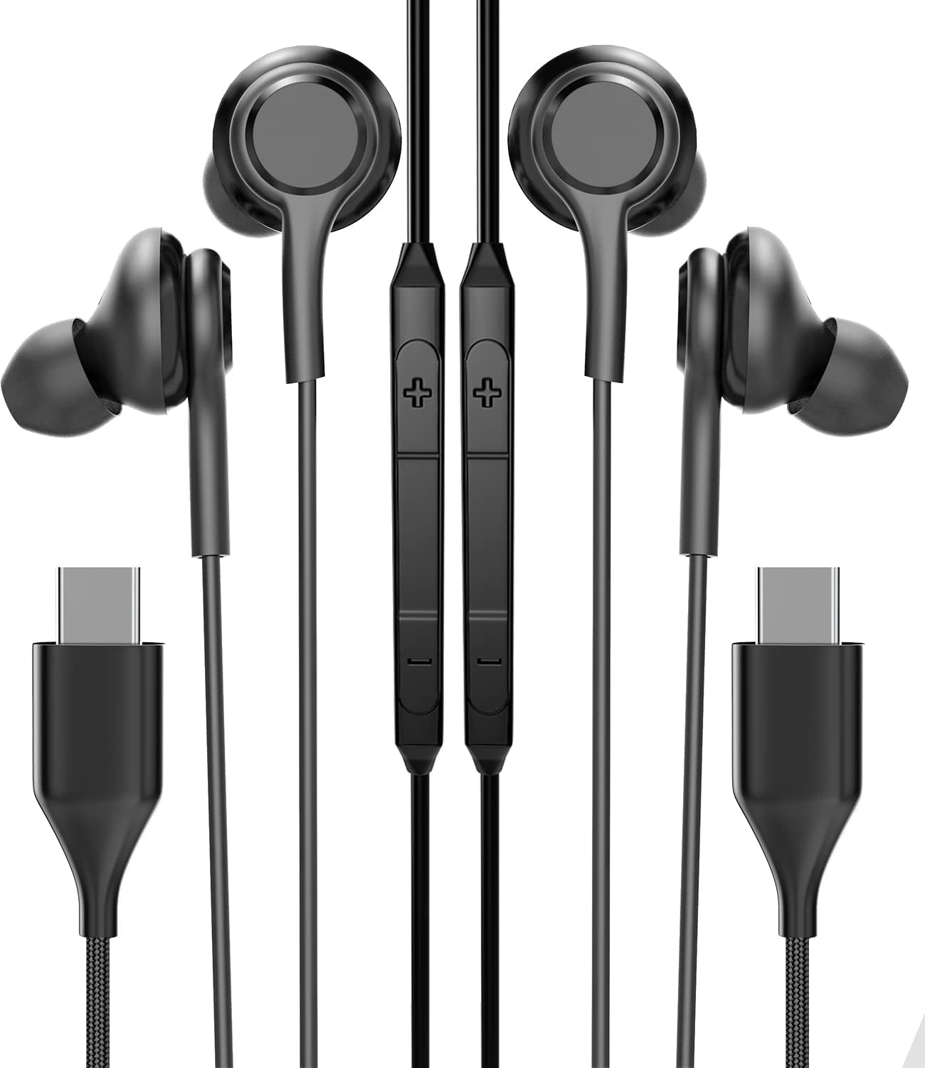 USB C Headphone Wired with Microphone Type(2Pack) Compatible for Samsung Galaxy S23 S22 Ultra Note10 for Earphone Kid School in Earbud Chromebook Computer Headset image number 1