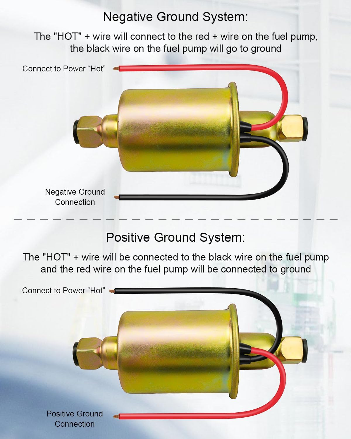 Universal 6V Electric Fuel Pump with Installation Kit - Fit for Carbureted Models E8011 SP1124, 5-8 Psi 5/16 Inlet and Outlet Intank Fuel Pump, 6 Volt Inline Type Electric Fuel Transfer Pump