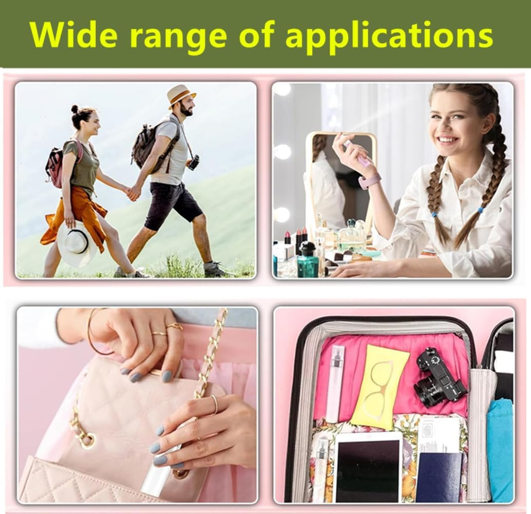 10 Pcs Clear 5Ml Slim Refillable PVC Portable Frosted Spray Bottle,Mini Fine Mist Spritzer Bottle Liquid Sprayer Bottle,Small Empty Sample Containers,For Liquid, Perfume, Makeup Tool, Travel image number 1