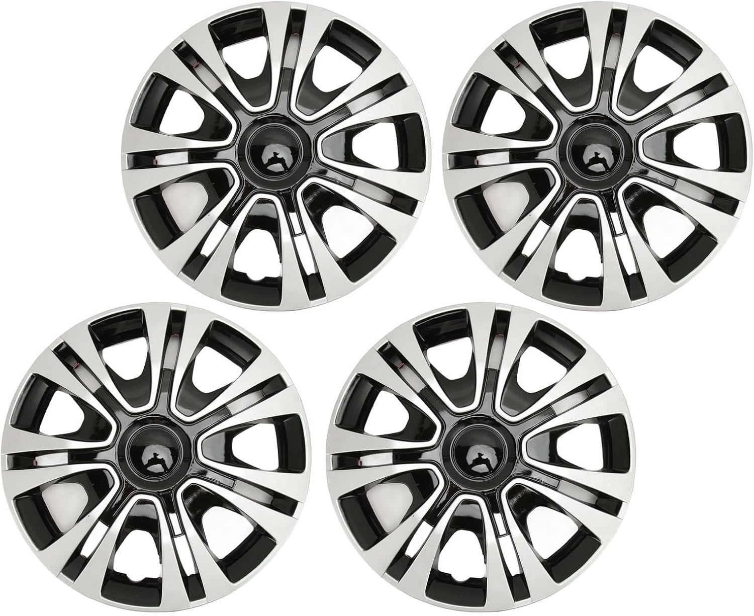 Wheel Hub Cap, Stylish Snap on 4PCS 15In Wheel Rim Protector For image number 2