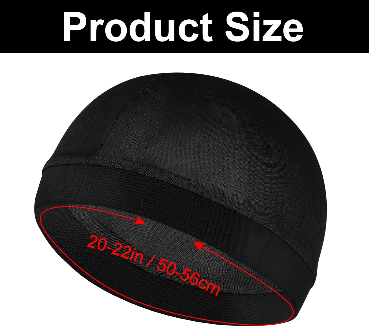 Silky Bonnet for Men, Wave Cap Satin Silk Hair Bonnet for Sleep, Durags Elastic Band Wave Caps for 360 540 720 Waves - Black image number 4