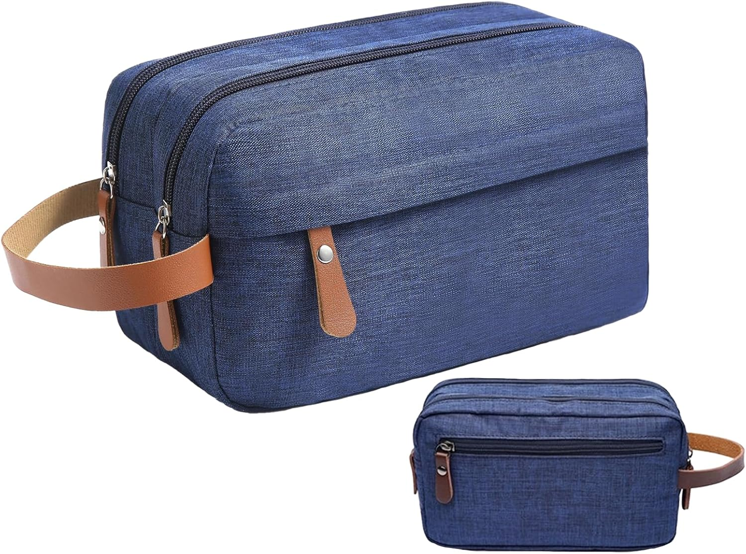 Viiotu Toiletry Bags, Wash Bag, Shower Bag, Mens Toiletry Bags, Ideal for Travel. Spacious Storage with Multiple Zippers, 300D Durable Fabric (Black)