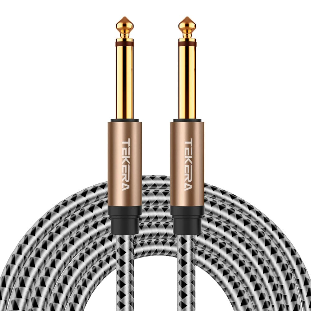 Guitar Cable, TEKERA 1/4 Inch to 1/4 Inch TS Straight Male to Male 6.35Mm Mono Jack Cable 1.5M 3M 5M 10M (5M) image number 5