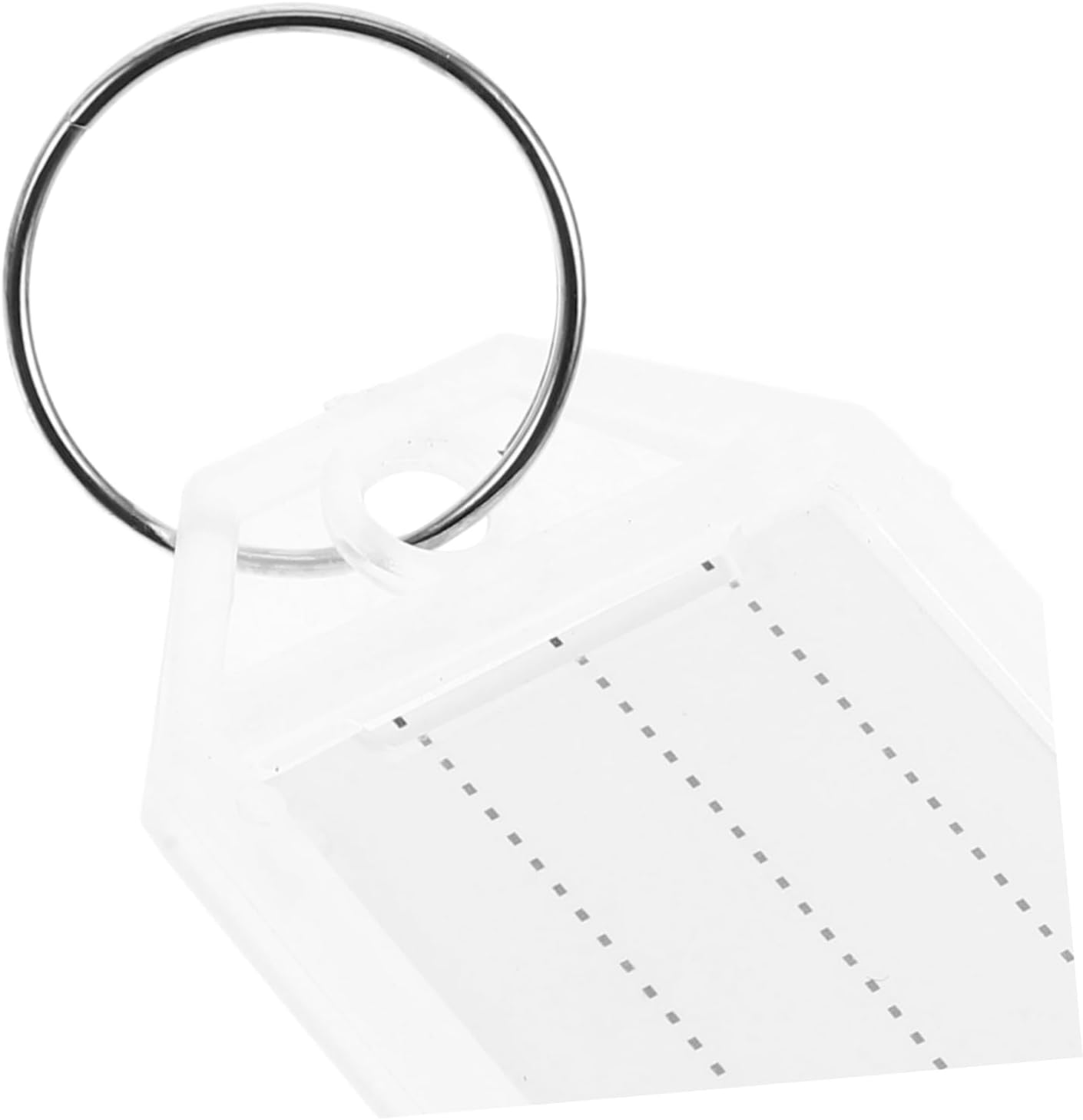 SHINEOFI 100Pcs Blank Plastic Key Tags Luggage Tag Keyring Labels for Travel Gear Suitcase Identification image number 1