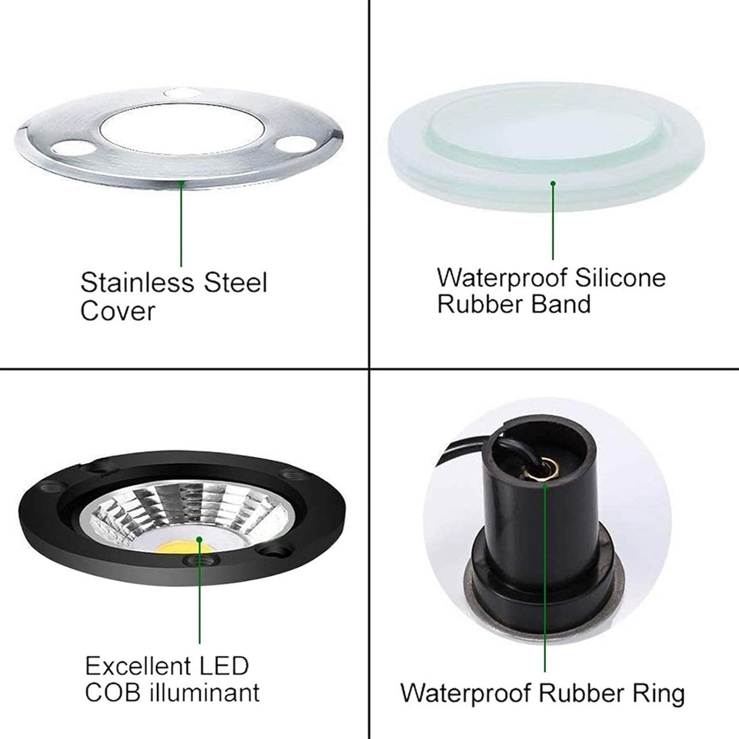 Underground Light LED 3W Mini Floor Lamp IP67 Waterproof Outdoor Ground Lights for Terrace, Garden, Passage Decoration(Warm White Light,12V) image number 6