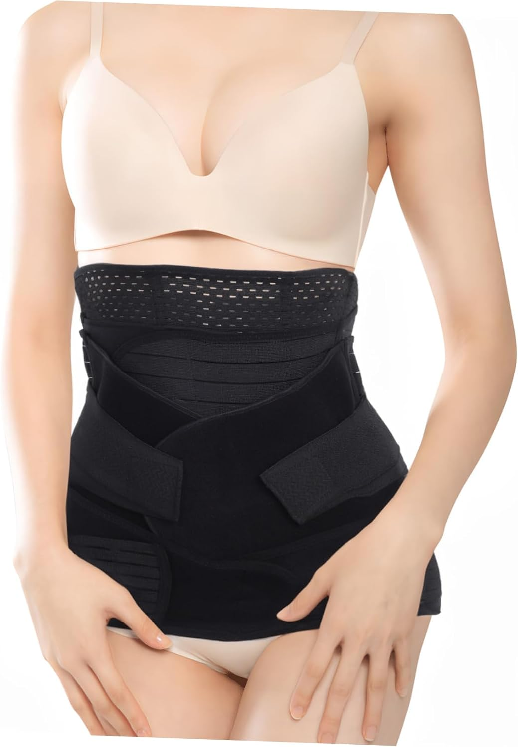 GANAZONO Postpartum Belly Band Waist Trimmer with Supportive Compression for Moms Convenient Closure for Postpartum and Comfort image number 1