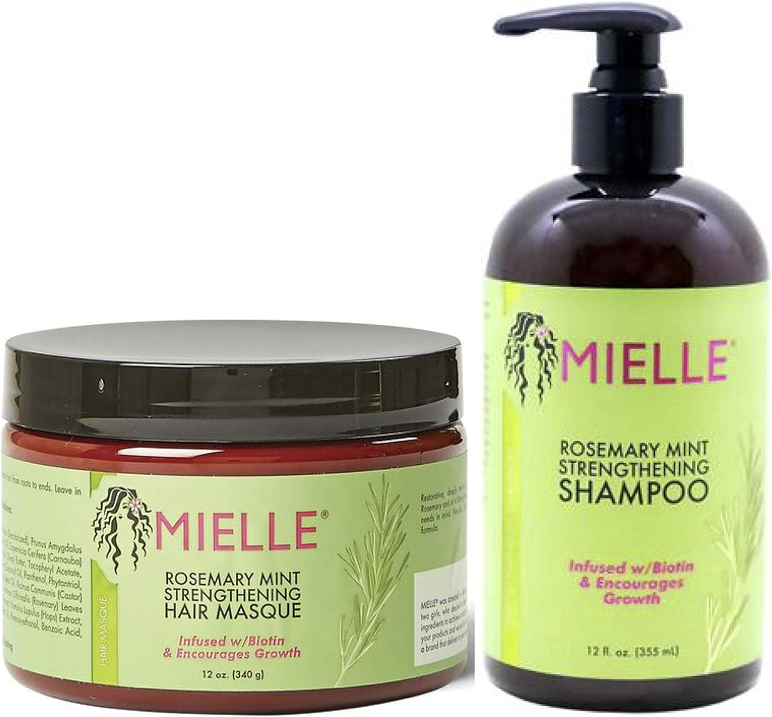 Rosemary Mint Strengthing Hair Masque and Rosemary Mint Strengthing Shampoo by Mielle Organics image number 2