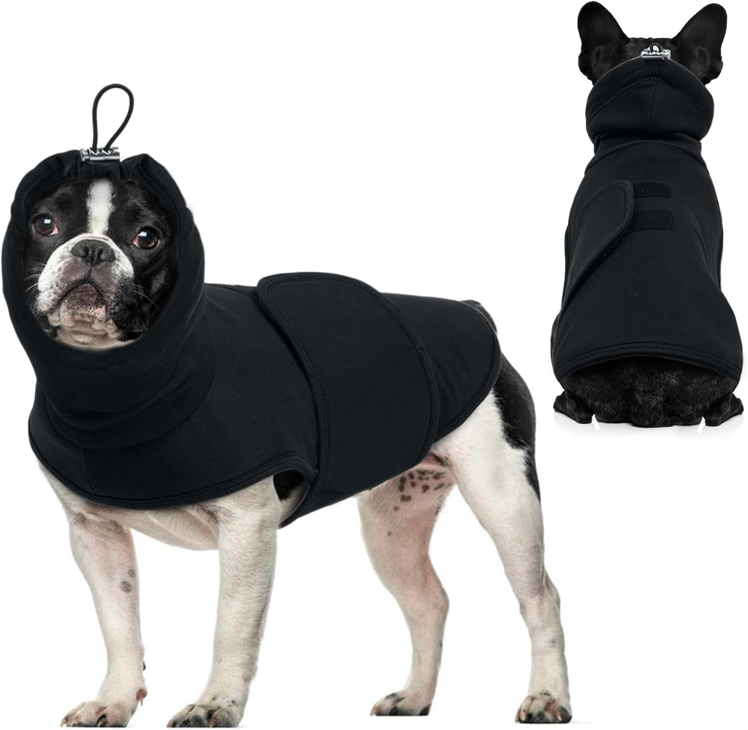 Iecoii Calming Vest for Dogs Anxiety, Separation Anxiety Relief for Medium Breeds, Calming Head and Ear Wraps for Dogs, Dog Anxious Relief Shirt for Males and Females, Loud Music, M, Black image number 1