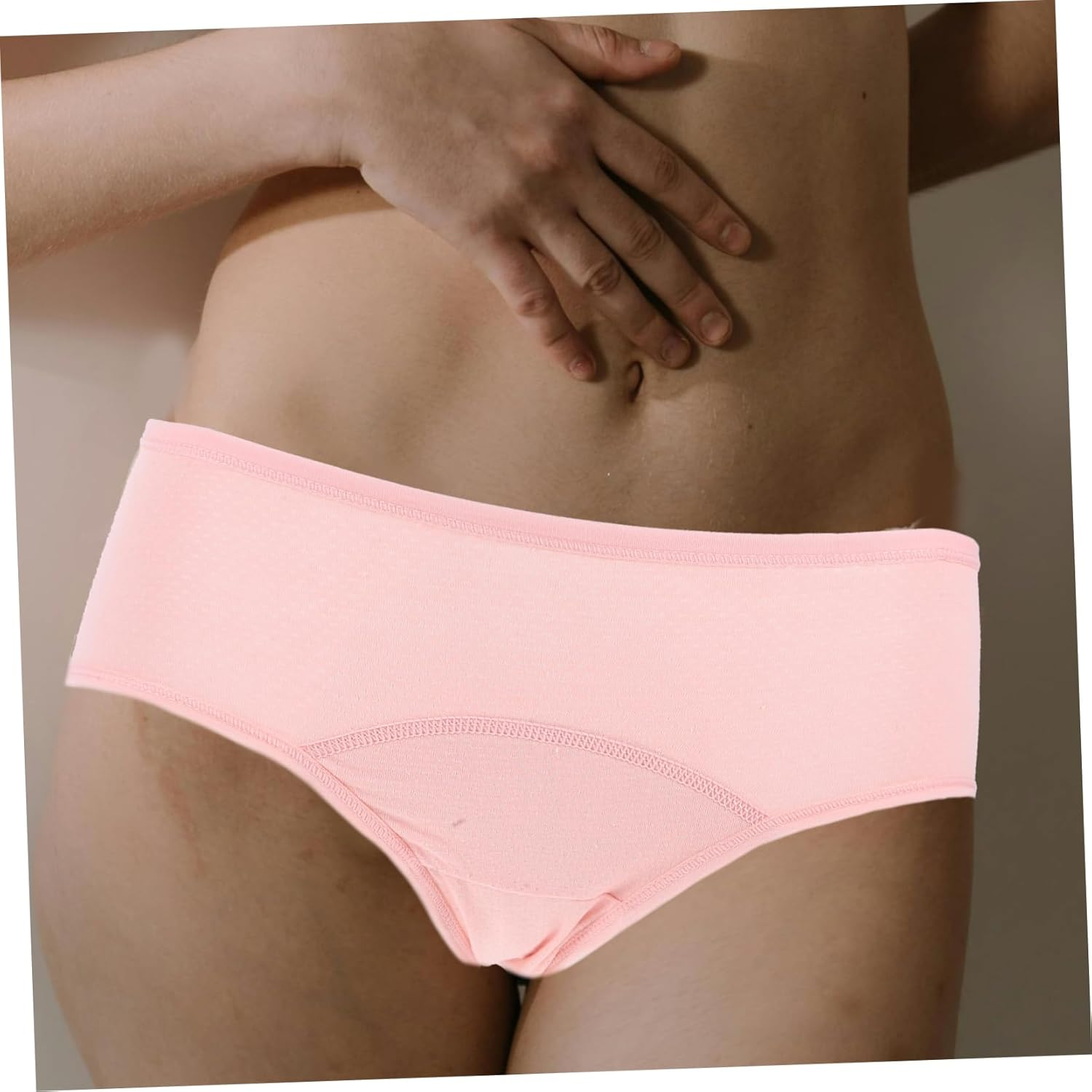 Leak Cotton Midwaist Panties for Women Comfortable Menstrual Protective Briefs Breathable Heavy Flow Underwear Suitable for Sensitive Skin Grey image number 5