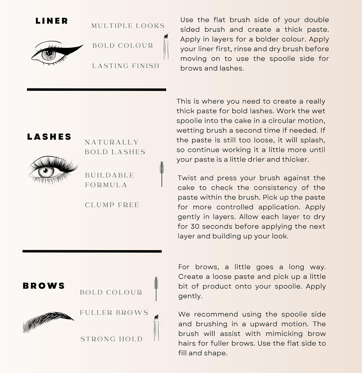 Scoop Whole Beauty Mud Cake Mascara Black, 3 in 1 Volumising Mascara for Lashes Liner Brows, Vegan Cruelty Free, 10G (Midnight Black) image number 6