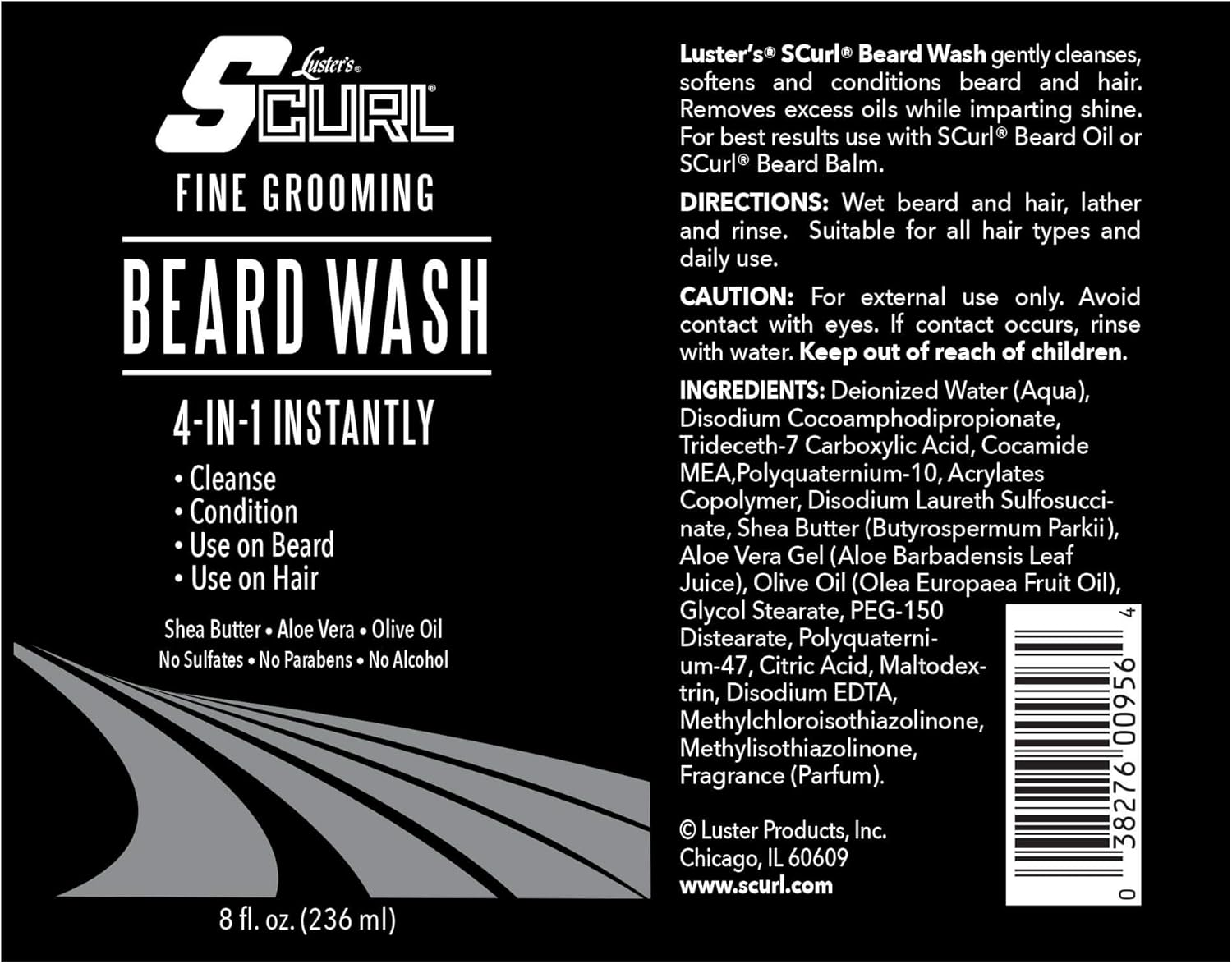 Luster'S S Curl Beard Wash, 8 Ounce image number 3