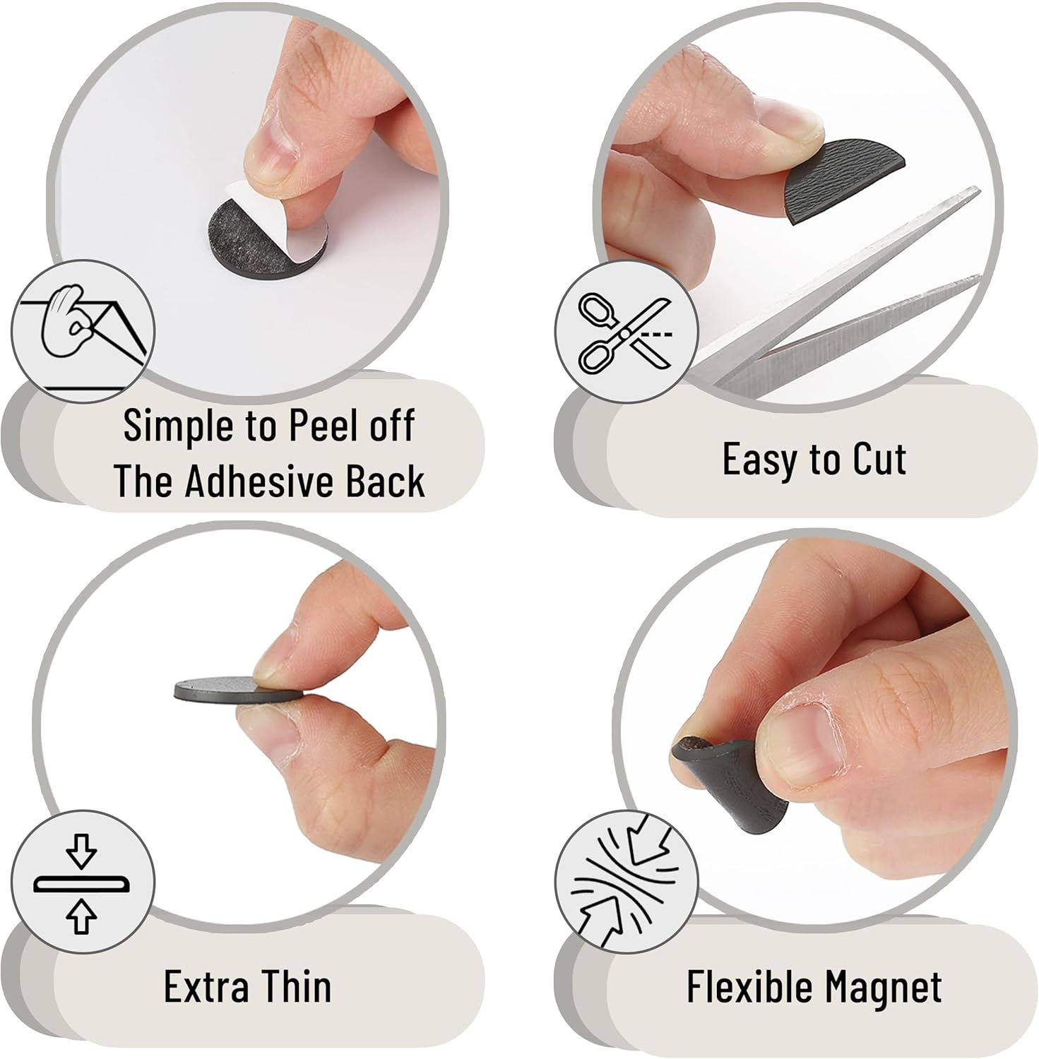 Self Adhesive Magnet Dots, 120 Pcs, Magnets for Crafts, Magnets with Adhesive Backing, Magnetic Tape, Circle Magnets, Magnet Stickers, Adhesive Magnets, Craft Magnets, Magnet Tape image number 1