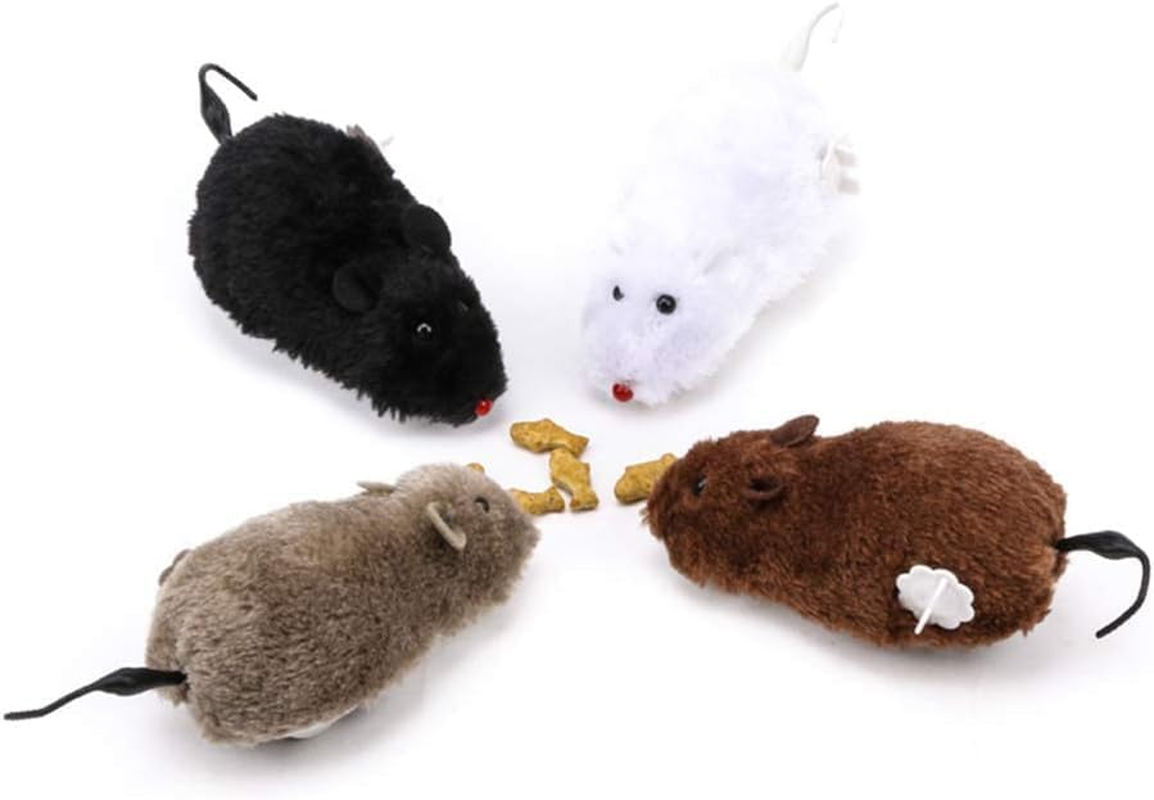 Pchnfei Furry Mice Cat Toy Wind up Toys Realistic Mouse Toys Funny Moving Toys, Cat Mice and Animals Toys Interactive Play Mouse Toy for Cat Kitten, Cat Mice Animals Toys image number 6