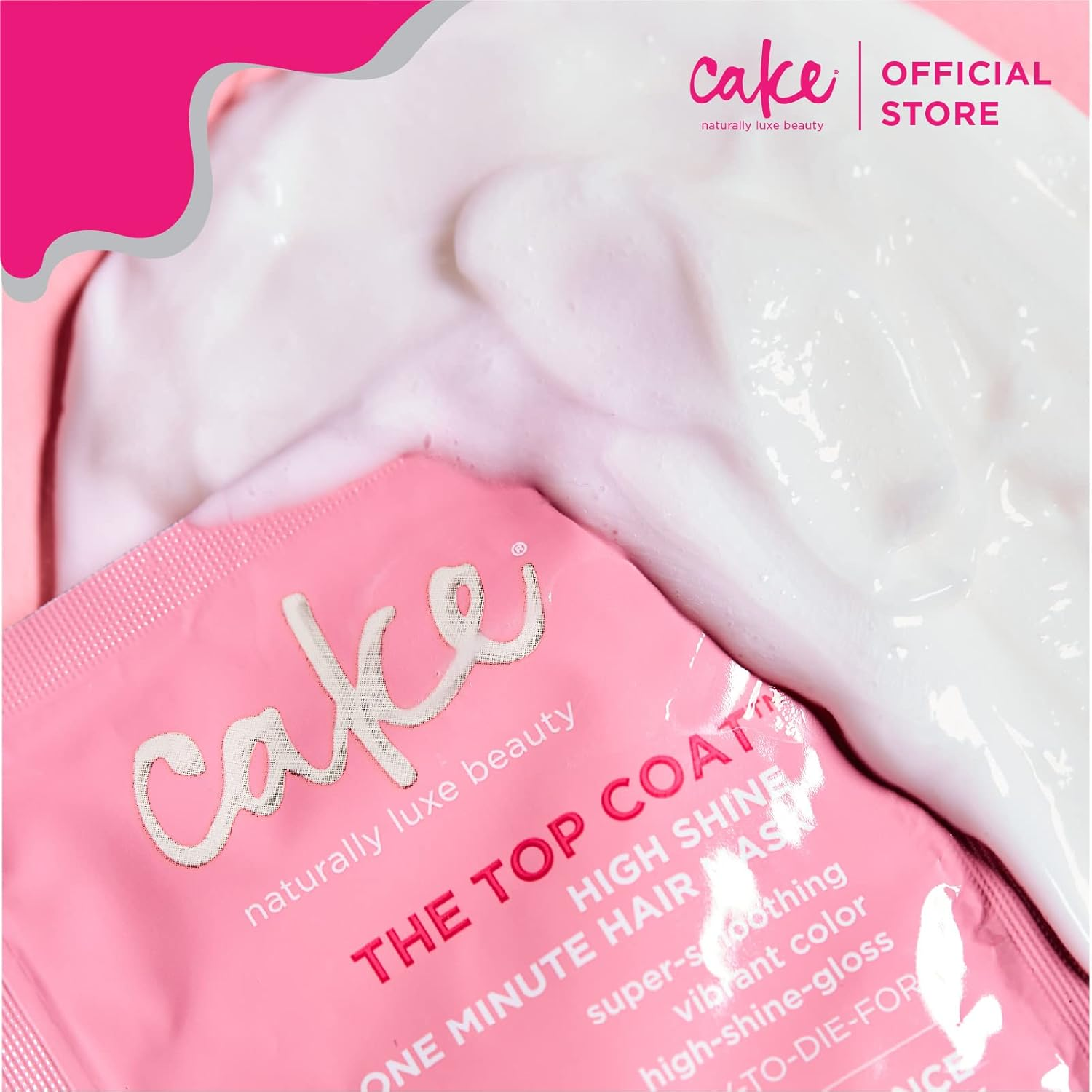 Cake Beauty the Top Coat One Minute High Shine Hair Mask, 1.76 Ounce image number 4