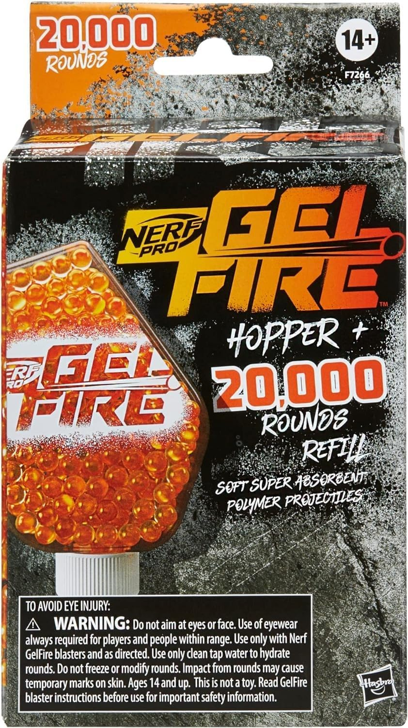 NERF Pro Gelfire Refill, 20,000 Dehydrated Gelfire Rounds, 1X 800 round Hopper, Use Pro Gelfire Blasters, Ages 14 & Up image number 4