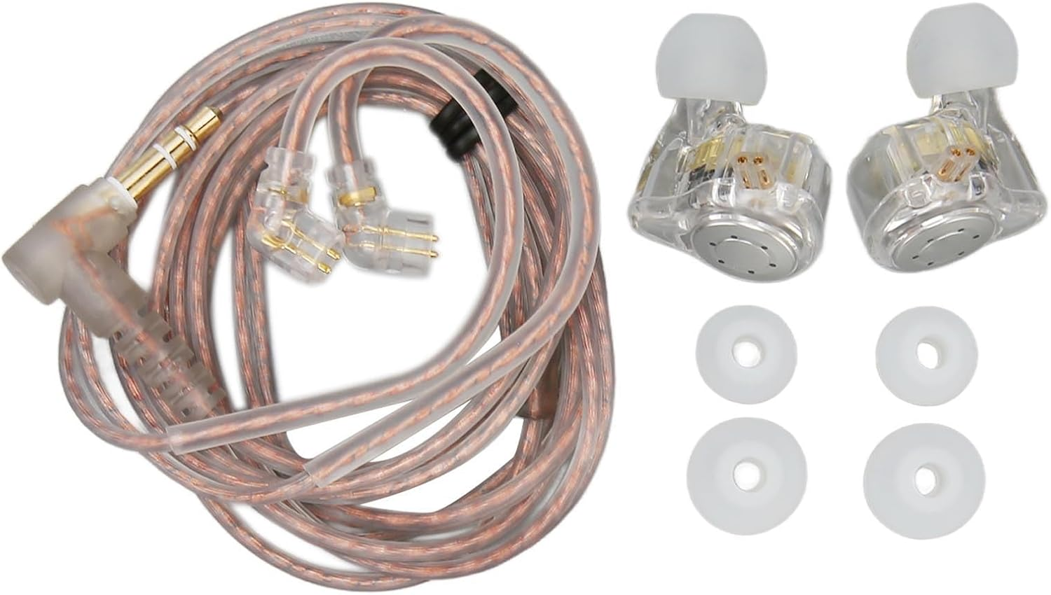 RIZGHWOY EDX PRO Hifi Wired Earphones with Oxygen Copper Wire for DJ Stage Performance - Hifi Earbuds for Travel (Transparent) image number 5