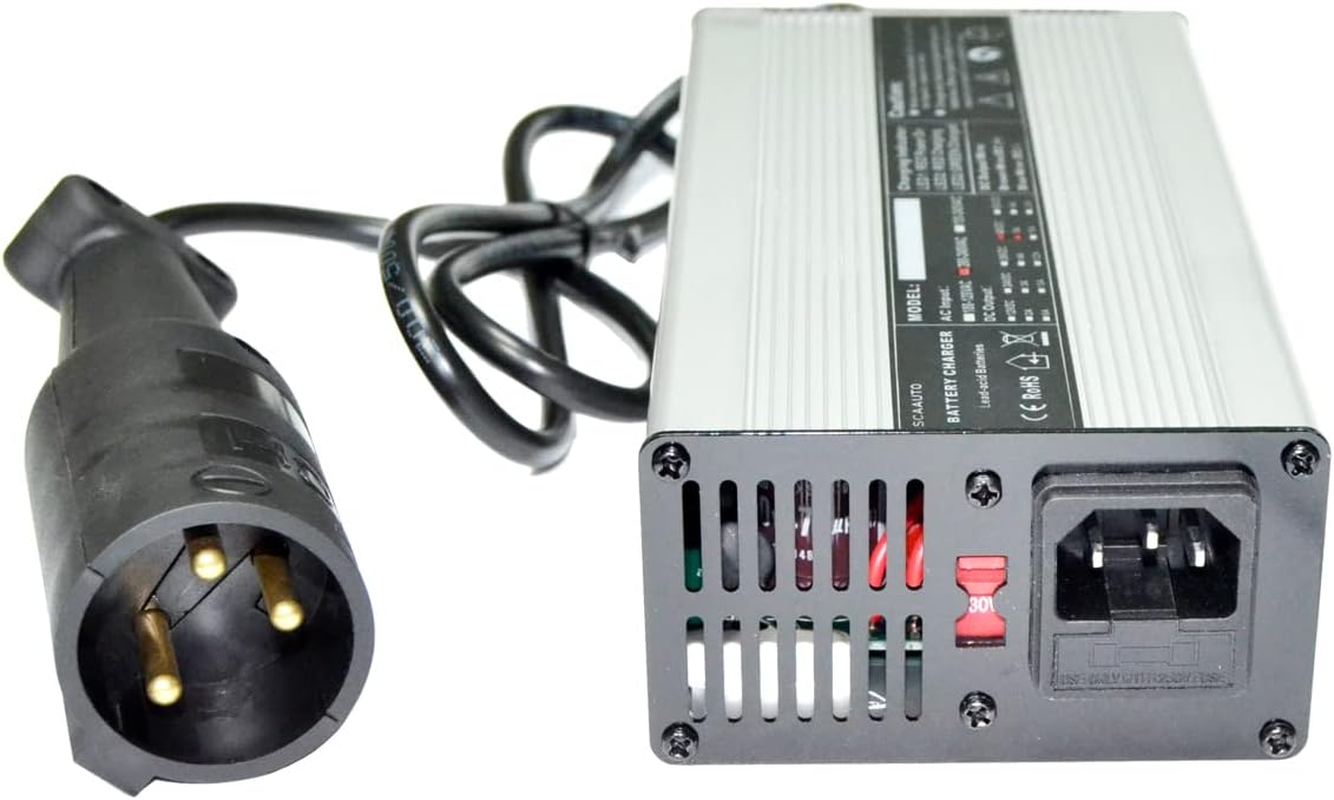Gscchyc Golf Cart Charger 48 Volt Trojan Battery Chargers 48 Volt Charger Accessories with 3 Pin 5Mm round Plug Handle for Club Car DS Precedent Golf Carts 1995 Up image number 3