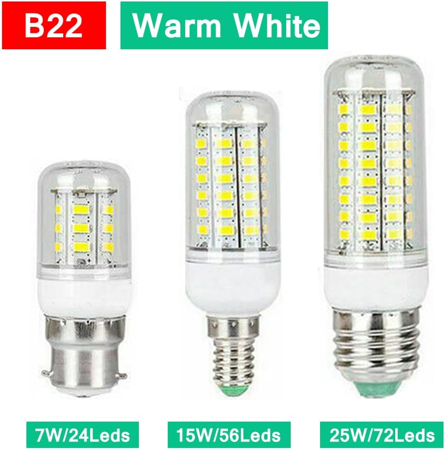 4PCS LED Corn Bulb B22 25W 5730SMD Globe Lamp Spot Light (Warmwhite) image number 4