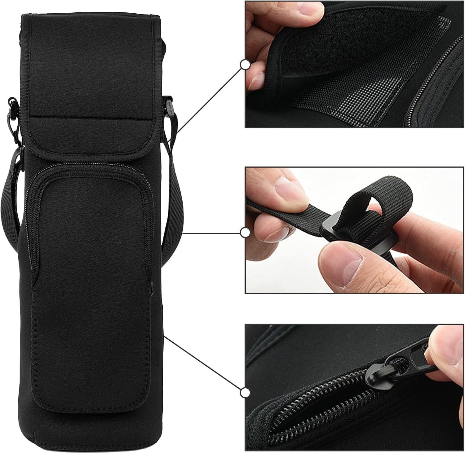 Reignsword Neoprene Travel Case Compatible with REVLON One-Step Volumizer, Portable Storage Organizer Bag Hair Tools Travel Bag (Black)