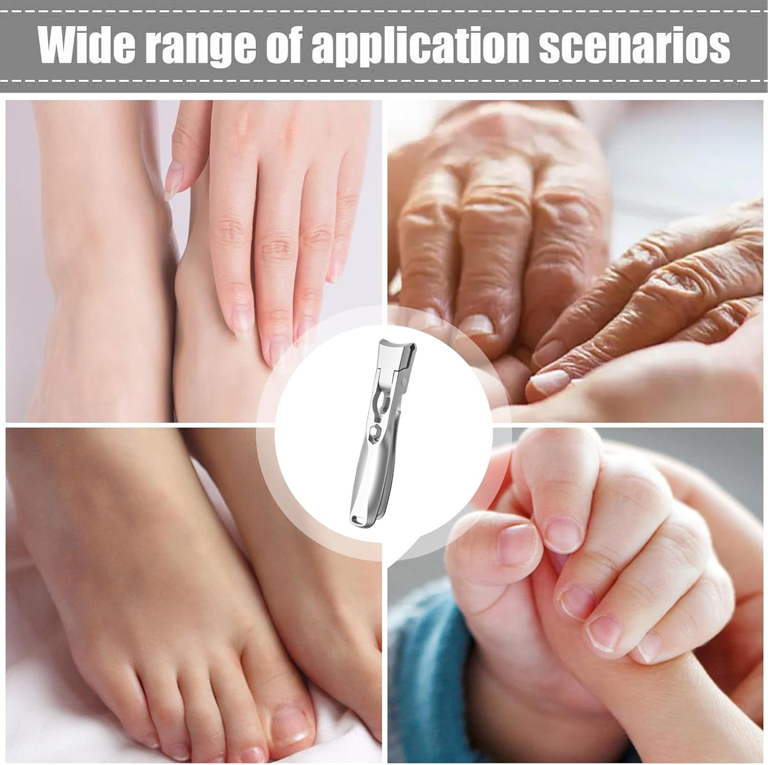 Nail Clippers for Men | Stainless Steel Nail Cutters - Stainless Steel Portable Toenail Cutter for Daily Personal Care Routine Travel Office Home Travelers Seniors