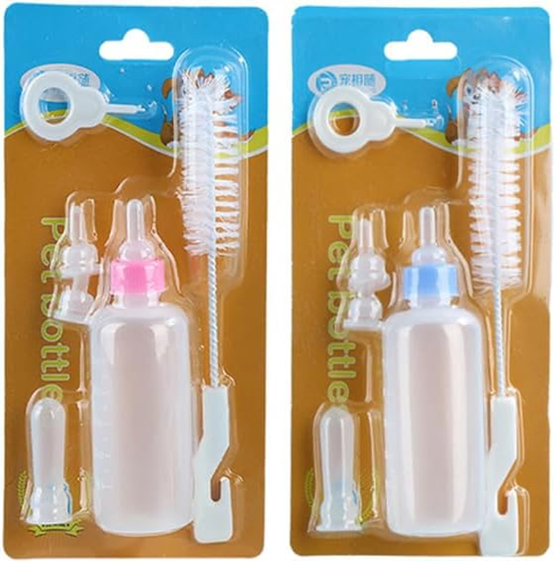 14 Pieces Pet Feeding Bottle Kit Kitten Bottles Kitten Milk Replacer Puppy Milk Feeder with Replacement Nipples Puppy Feeding Bottles for Small Animals Newborn Dog and Cat Nursing Supplies image number 3