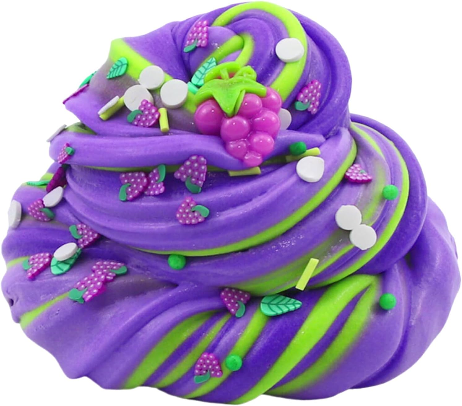 Anfylife Soft Puff Slime like Ice Cream,Non-Sticky,Mess-Free, Stress Relief, Non-Toxic&100% Safe-Toys for Kids Classroom Reward, Boys and Girls Birthday & Party Favors Gifts,Scented,Asmr-Purple Grape image number 4