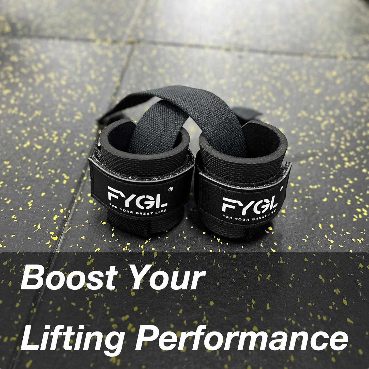 FYGL Cotton Lifting-Straps with Neoprene-Padded Wrist-Supports image number 2