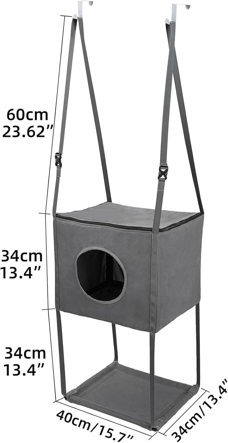 Cat Climber Bed - Cat Tree | Cat Hammock Bed | Breathable Cat Climber | 16X13Inches Door-Mounted Cat Hammock | Removable Cat Swing | Door Cat Tree | Adjustable Cat Bed Pet Perch for Indoor image number 5