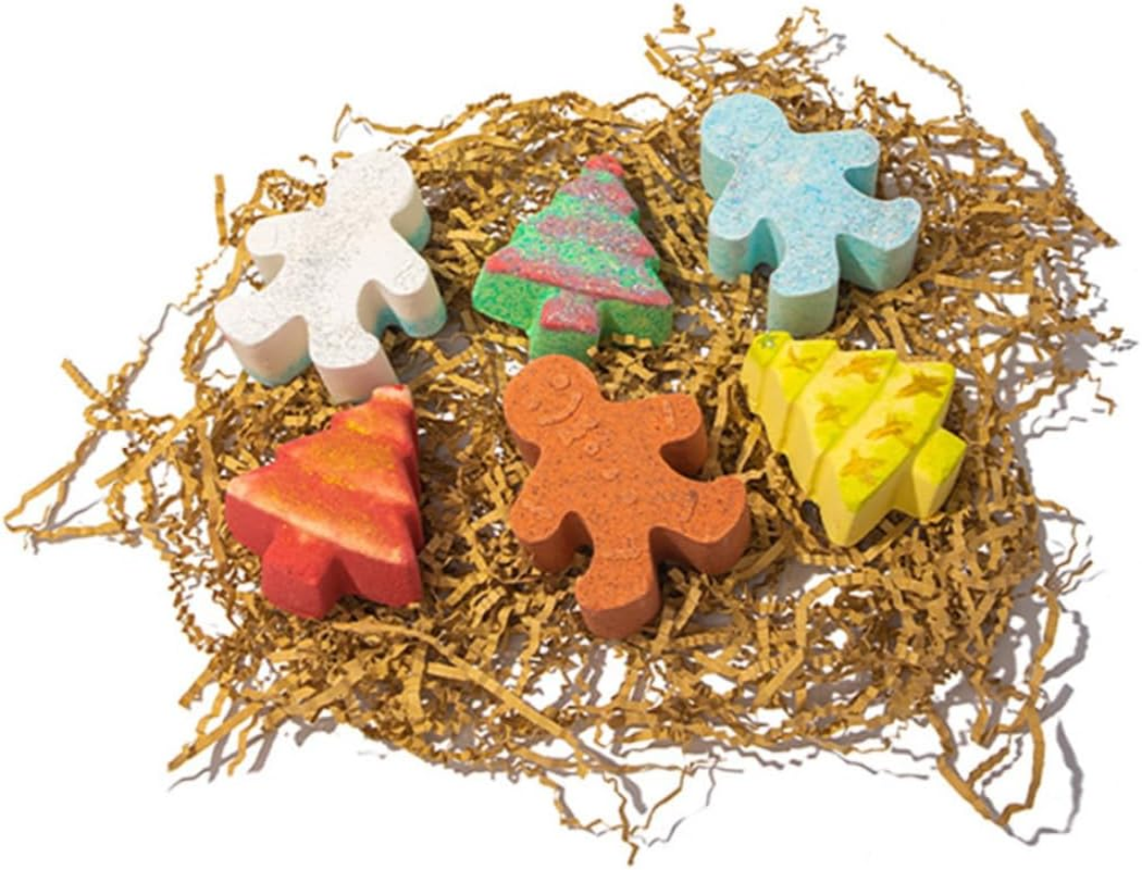 Anneome 6Pcs Gingerbread Man Bath Salts for Boys and Girls for Christmas for Family Fun image number 1